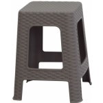 Mega Plast, Taburet polyratan, 45 x 35,5 x 35,5 cm, mocca – Zboží Dáma
