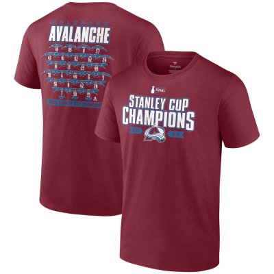 Fanatics pánské tričko Colorado Avalanche 2022 Stanley Cup Champions Jersey Roster