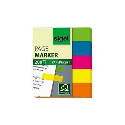 SIGEL Záložky, PP, 5x40 lístků, 12x50 mm, SIGEL 615, mix barev 26650 – Hledejceny.cz