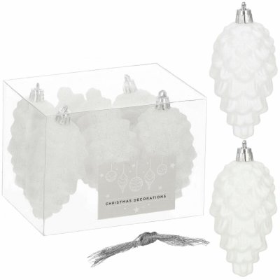 SPRINGOS Šišky 9,5cm sada 6ks vánoční ozdoby CA1172-XG – Zboží Dáma