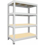 Biedrax Regál 35 x 75 x 90 cm 4 police bílý – Zboží Dáma