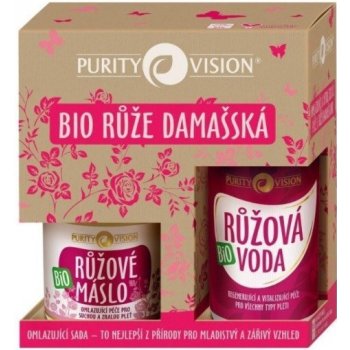 Purity Vision Rose růžová voda 100 ml + máslo z růže 120 ml dárková sada