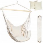 ShopJK ZÁVĚSNÉ BRAZILSKÉ KŘESLO XXL BÉŽOVÉ + 2X POLŠTÁŘ – Zboží Dáma
