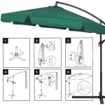 SPRINGOS CASABLANCA GU0043 Zahradní slunečník 290 cm, zelený – Hledejceny.cz