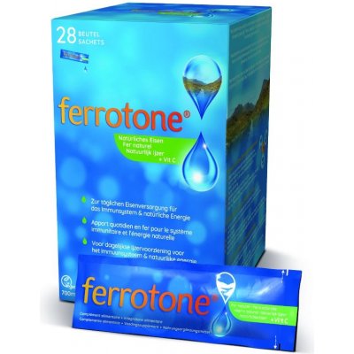 Ferrotone s vitamínem C 100% přírodní zdroj železa 28 sáčků
