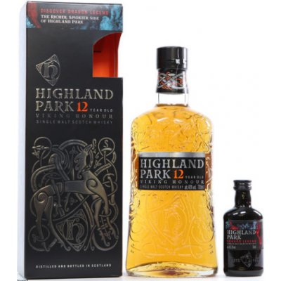 Highland Park Viking Honour 12y 40% 0,7 l (dárkové balení 5cl Dragon Legend) – Zboží Mobilmania