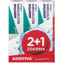 Additiva sada Multivitamin 2+1 mango šumivé tablety 3 x 20 ks