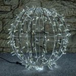 DECOLED LED světelná koule ledově bílá černý kabel pr. 60 cm – Hledejceny.cz