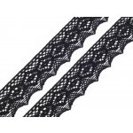 Bavlněná krajka paličkovaná šíře 46 mm, střední, 6 černá – Zboží Dáma