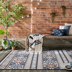 Flair Rugs Plaza Aster Navy