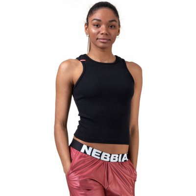 Nebbia Sports Nebbia Labels Crop Top 516 černá – Zboží Mobilmania