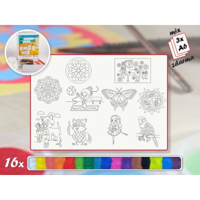 Radost v písku Velká sada PRO HOLKY 4 Barevné pískování obrázků – Zboží Dáma Radost v písku Velká sada PRO HOLKY 4 Barevné pískování obrázků – Zboží Dáma