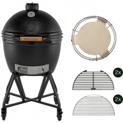 Gril Big Green Egg Onyx XLarge se stojanem s madlem BGE-SET-ONYX_XL_stojan_2 – Hledejceny.cz