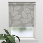 SOLUNA Roleta denní D10 Listy tmavě béžová 90 x 190 cm – Hledejceny.cz