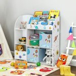 SONGMICS Dětský regál na knihy a hračky vesmírné motivy 93x100x30cm – Zboží Dáma