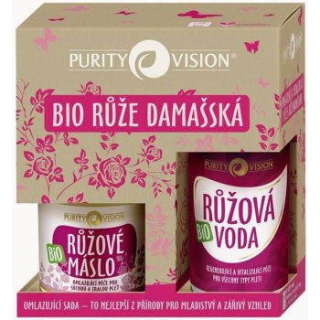 Purity Vision Rose růžová voda 100 ml + máslo z růže 120 ml dárková sada