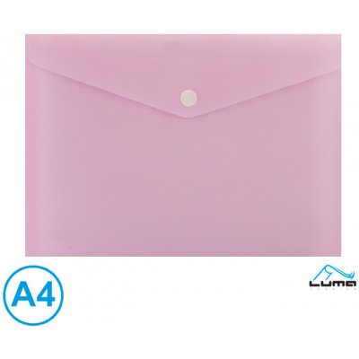 LUMA Obal spisový s klopou a drukem A4 růžový – Hledejceny.cz