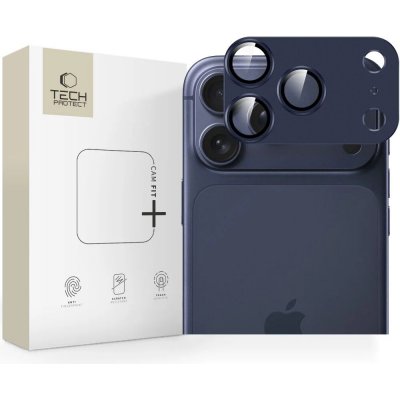 Tech-Protect Camfull Fit+ Ochranné sklo objektivu iPhone 17 Pro - Temně modrá – Zboží Živě