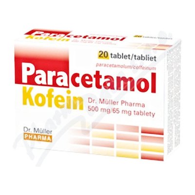 PARACETAMOL/KOFEIN DR. MÜLLER PHARMA POR 500MG/65MG TBL NOB 20 – Hledejceny.cz