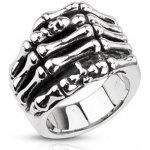 Šperky Eshop prsten z oceli kostra ruky K14.18