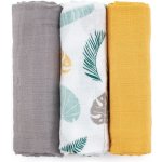 PETITE&MARS bambusová mušelínová Moussy Ochre Leaves 68 x 68 cm 3 ks – Sleviste.cz