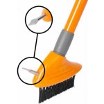 Kartáč Strend Pro, na dlažbu, 4 dílná sada, s teleskop. násadou, odstraňovač plevele, kartáč 3x10 cm a 6x19 cm ST253826 – Sleviste.cz