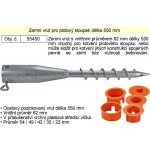 Vrut zemní pro trubku 60x550mm + 5ks redukce 24-55mm Zn – Zbozi.Blesk.cz