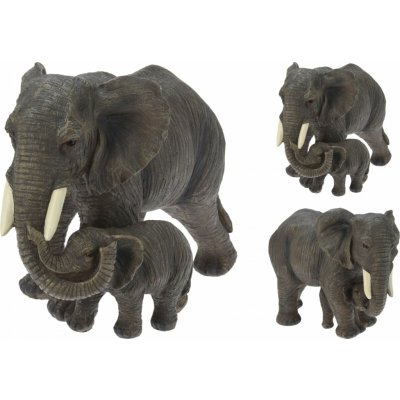Orion Slon polyresin matka a syn šedý 28 cm – Hledejceny.cz