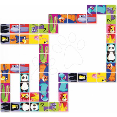 Janod Dětské oboustranné domino Džungle – Zboží Živě