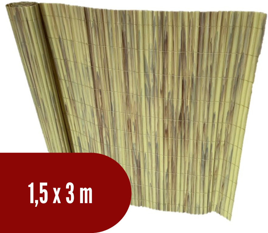 Benco Umělý bambusový plot - výška 150 cm, balení 3 m - tmavě žíhaný
