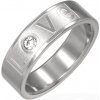 Prsteny Šperky eshop prsten z oceli LOVE se zirkonem D14.18