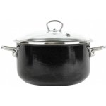 BELIS Smaltovaný hrnec se skleněnou poklicí 24 cm 5.5 l PREMIUM černý 71924-004000N3 – Zboží Mobilmania