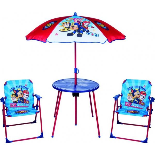Globalindustry zahradní set Paw Patrol modrý stolek + 2 židle + deštník od  1 329 Kč - Heureka.cz