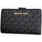 Michael Kors Jet set travel BIFOLD medium dámská peněženka černá zlatá s monogramem – Zbozi.Blesk.cz