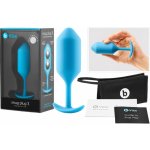 b-vibe Snug Plug 3 dvojitý anál plug 180 g modrý – Zboží Dáma