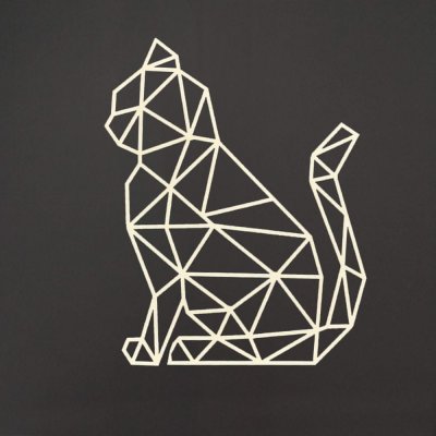 Amadea dřevěná dekorace Kočka na zeď 38 cm – Zboží Dáma