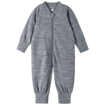 Dětský overal z merino vlny Reima Syliin Melange grey – Sleviste.cz