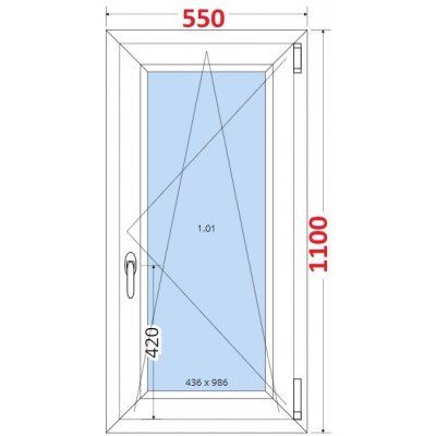 SMART Plastové okno 55x110, Otevíravé a sklopné – Zbozi.Blesk.cz