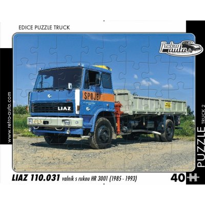 RETRO-AUTA TRUCK č.2 Liaz 110.031 valník s rukou HR 3001 1985-1993 40 dílků – Zbozi.Blesk.cz