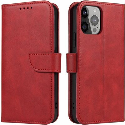 Pouzdro Mezamo Magnet Case elegantní s funkcí chlopně a stojánku iPhone 14 Max červené
