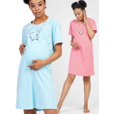 Košile pro maminky ke kojení motýli Modrá – Zboží Mobilmania