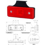 Svítilna poziční 12v/24v 0,4/0,7w led s odrazkou, červená, držák 90°, kabel 0,3m 0215315_A, , , – Hledejceny.cz