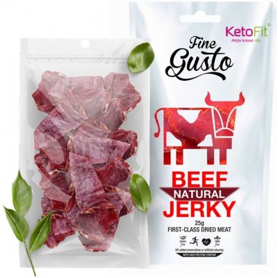 KetoFit Sušené maso hovězí JERKY 125 g – Hledejceny.cz