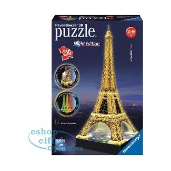 Ravensburger 3D puzzle svítící Eiffelova věž Noční edice 216 ks