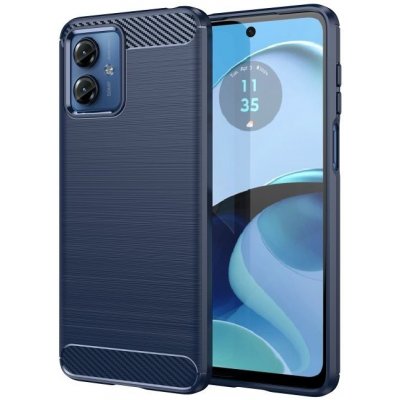 Pouzdro Levné Kryty Zadní Kryt Carbon modrý – Motorola Moto G14