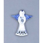 Český porcelán Cibulák Vánoční ozdoba anděl ratolest 11,0 x 8,4 cm – Hledejceny.cz