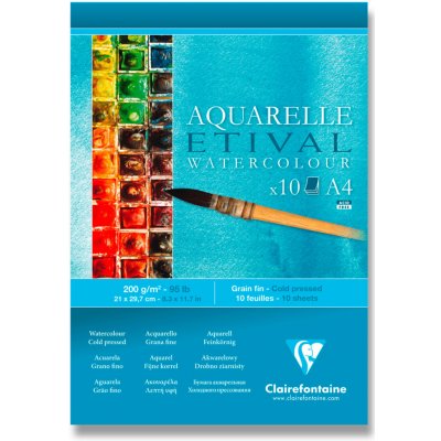 Clairefontaine Etival Cold Pressed - akvarelový blok - A4, 10 listů, 200 g – Hledejceny.cz