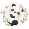 Plakát Plakát Panda v květinách