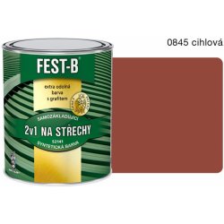 Barvy A Laky Hostivař FEST-B S2141, antikorozní nátěr na železo 0845 cihlový, 2,5 kg
