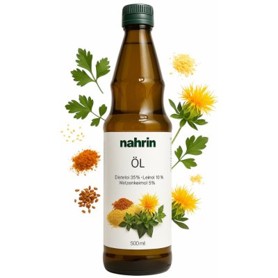 nahrin Bodlákový olej se lnem a pšeničnými klíčky 0,5 l – Zboží Dáma